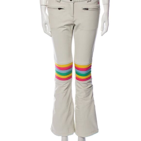 Perfect Moment Aurora Flare Ski Pants Cream White Rainbow Waterproof Small - Picture 1 of 8